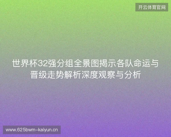 世界杯32强分组全景图揭示各队命运与晋级走势解析深度观察与分析